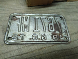 Vtg 1972 NC North Carolina 7671 MF Motorcycle License Plate Man Cave Rat Bike