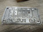 Vtg 1974 NC North Carolina 198833 Motorcycle License Plate Man Cave Rat Bike