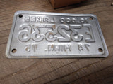 Vtg 1974 75 Minnesota E32536 Motorcycle License Plate Man Cave Rat Bike