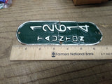 Vtg 1960's Taunton Massachusetts Bicycle License Plate 12614 Rat Bike Man Cave