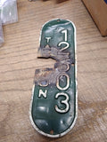 Vtg 1960's Taunton Massachusetts Bicycle License Plate 12603 Rat Bike Man Cave
