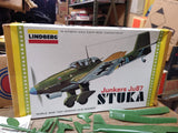 Vtg Lindberg 1975 Junker Ju87 STUKA WW II German Dive Bomber Plastic Model 2312