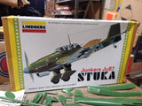 Vtg Lindberg 1975 Junker Ju87 STUKA WW II German Dive Bomber Plastic Model 2312