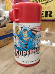 Vtg Aladdin Superman 8 Oz Plastic Lunchbox Thermos Lid Stopper DC Comics 1986