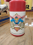 Vtg Aladdin Superman 8 Oz Plastic Lunchbox Thermos Lid Stopper DC Comics 1986