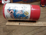 Vtg Aladdin Superman 8 Oz Plastic Lunchbox Thermos Lid Stopper DC Comics 1986
