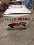 Vtg LK Mechanical Wind Up Skate Board Rider Original Box needs key Works Great!