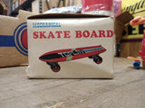 Vtg LK Mechanical Wind Up Skate Board Rider Original Box needs key Works Great!