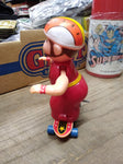 Vtg LK Mechanical Wind Up Skate Board Rider Original Box needs key Works Great!