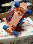Vtg LK Mechanical Wind Up Skate Board Rider Original Box needs key Works Great!
