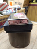Vtg NOS Sealed 2018 Zippo Skull Flame Brushed Chrome Cigarette Lighter Orig Box!