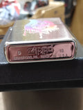 Vtg NOS Sealed 2018 Zippo Skull Flame Brushed Chrome Cigarette Lighter Orig Box!