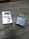 Vtg Carrib Sailfish Cigarette Lighter Brushed Chrome Japan Nice Snap Nice Shape!