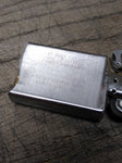 Vtg 1984 Zippo Slim Cigarette Lighter United States Ship America CV 66 Navy USS