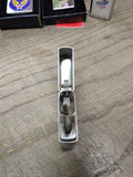 Vtg 1989 Zippo Brushed Chrome Cigarette Lighter U.S.S. America CV 66 Nice Snap!