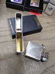 Vtg 1989 Zippo Brushed Chrome Cigarette Lighter U.S.S. America CV 66 Nice Snap!
