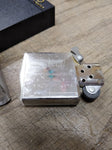 Vtg 1989 Zippo Brushed Chrome Cigarette Lighter U.S.S. America CV 66 Nice Snap!