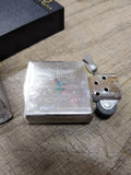 Vtg 1989 Zippo Brushed Chrome Cigarette Lighter U.S.S. America CV 66 Nice Snap!
