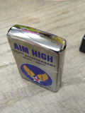Vtg NOS Zippo Cigarette Lighter Aim High 1947-2017 70th Anniversary Brush Chrome