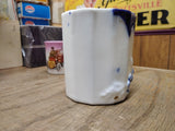Vtg Fancy Floral Lusterware Gold Cobalt Blue Coffee Tea Panel Cup Germany Nice!