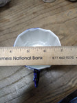Vtg Fancy Floral Lusterware Gold Cobalt Blue Coffee Tea Panel Cup Germany Nice!