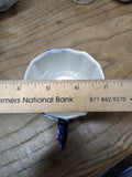Vtg Fancy Floral Lusterware Gold Cobalt Blue Coffee Tea Panel Cup Germany Nice!