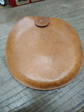 Vtg Cross Travel Folding Shaving Mirror w/Leather Case Compact 5.25” Camping