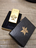 Vtg 1991 Zippo Slim Brass Marlboro Longhorn Star Cigarette Lighter Initials BSB!
