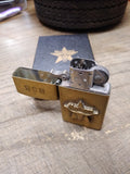 Vtg 1991 Zippo Slim Brass Marlboro Longhorn Star Cigarette Lighter Initials BSB!