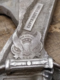 Vtg 1981 Carpenters Belt Buckle Saw Level Hammer Great American Buckle #851