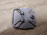 Vtg Firefighters Shield and Helmet Brass Belt Buckle Great Shape!