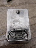 Vtg UK Silver Co Henry Ford Detroit Model T Record Year Automobile Belt Buckle