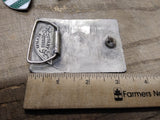 Vtg UK Silver Co Henry Ford Detroit Model T Record Year Automobile Belt Buckle