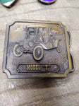 Vtg 1977 Bergamot Brass Works Ford Model T Belt Buckle