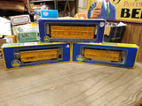 Vtg AHM HO Train 3 Pc Freight Car Lot Union Pacific Livestock Cars w/Boxes