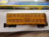 Vtg AHM HO Train 3 Pc Freight Car Lot Union Pacific Livestock Cars w/Boxes