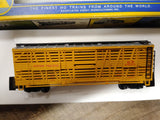 Vtg AHM HO Train 3 Pc Freight Car Lot Union Pacific Livestock Cars w/Boxes