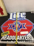 Miller Lite Beer Official Headquarters Super Bowl XXVI 1990 NFL METAL SIGN 23x23
