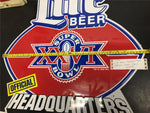 Miller Lite Beer Official Headquarters Super Bowl XXVI 1990 NFL METAL SIGN 23x23