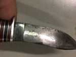 Vtg Remington Du Point RH 32 hunting bowie camping knife fixed blade with sheath