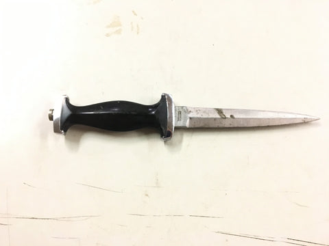 Vtg Linder - Messer double edged fixed blade knife Solingen Germany
