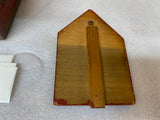 Vtg Waterbury Clock Co. USA Log Cabin School house Mantle Chime Works