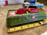 1940's Courtland Tin Litho US ARMY 107-A-43 Friction Toy Truck Military Vtg WW2