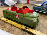 1940's Courtland Tin Litho US ARMY 107-A-43 Friction Toy Truck Military Vtg WW2