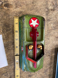 1940's Courtland Tin Litho US ARMY 107-A-43 Friction Toy Truck Military Vtg WW2