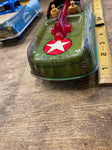 1940's Courtland Tin Litho US ARMY 107-A-43 Friction Toy Truck Military Vtg WW2