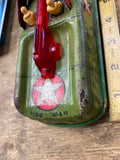 1940's Courtland Tin Litho US ARMY 107-A-43 Friction Toy Truck Military Vtg WW2