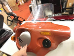 Vtg Orange Outside fairing w windshield turn signal Honda Harley 1970s Accessory