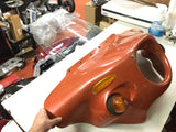 Vtg Orange Outside fairing w windshield turn signal Honda Harley 1970s Accessory