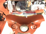Vtg Orange Outside fairing w windshield turn signal Honda Harley 1970s Accessory